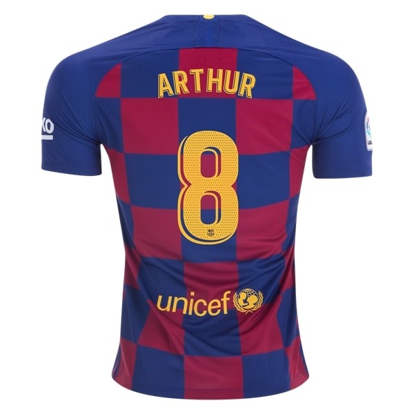 Camiseta Barcelona NO.8 Arthur Segunda 2019-2020 Amarillo